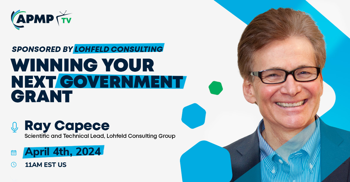 Join Ray Capece for Lohfeld Consulting's Winning Your Next Government Grant webinar April 4, 2024